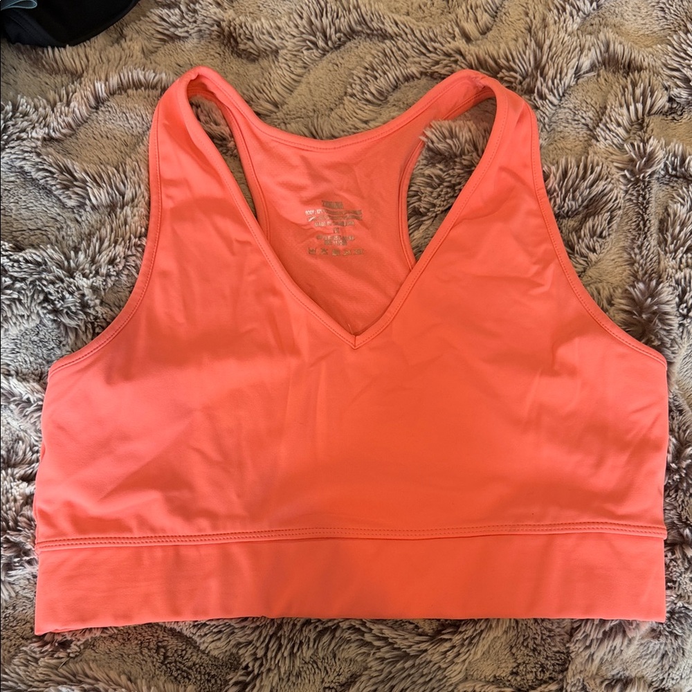 Zenana Outfitters Vibrant Coral Sports Bra